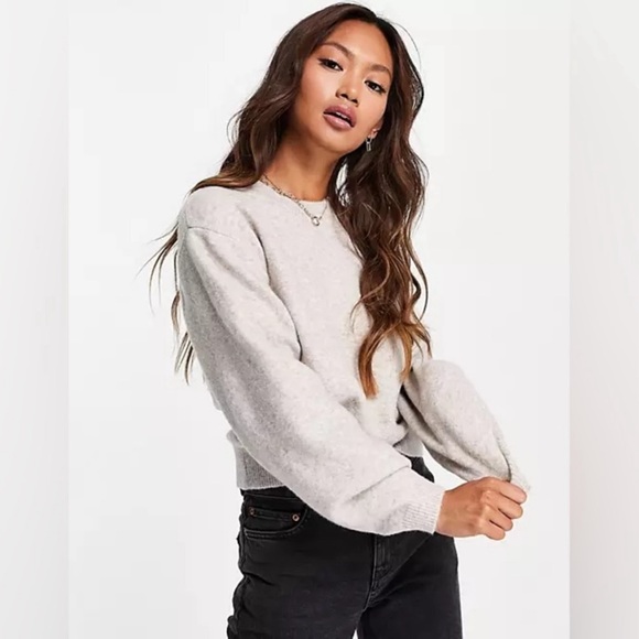 & Other Stories Gray Balloon Sleeve Sweater - Picture 5 of 5